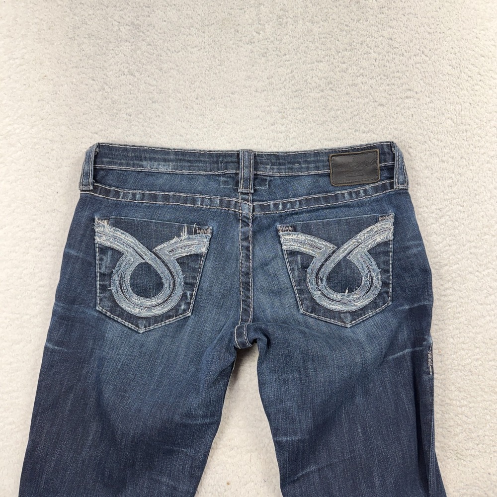 Big Star Liv Boot Jeans Womens 30R (33x31) Dark Wash Bootcut Denim Thick Stitch - Picture 7 of 11